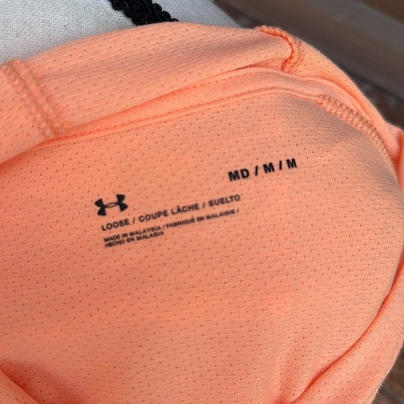 Under Armour Lightweight Long Sleeve Pullover Hoodie Shirt Peach Women's Size M - Picture 6 of 8